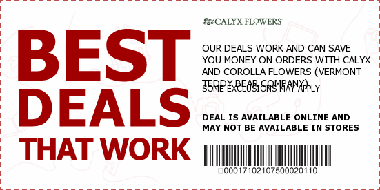 Calyx and Corolla Flowers Coupons
