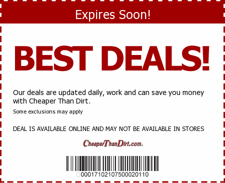 Cheaper Than Dirt Promo Code