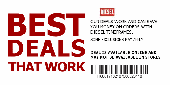 Diesel Time Frames Coupons