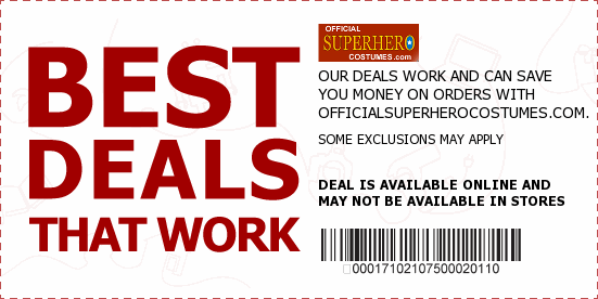 Official Superhero Costumes Coupons