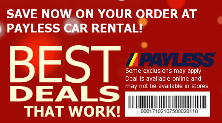 Payless Car Rental Coupons: Save 10 w 2015 Promo Codes  Coupon ...