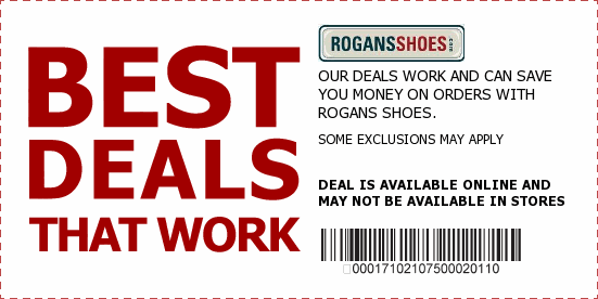 Rogans Shoes sometimes offers coupons like these: