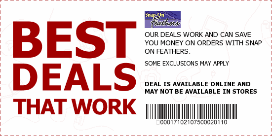Snap On Feathers Coupons