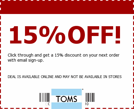 Toms Shoes Coupon on Toms Shoes Sometimes Offers Coupons Like These