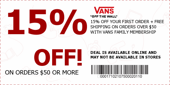 Vans Coupons
